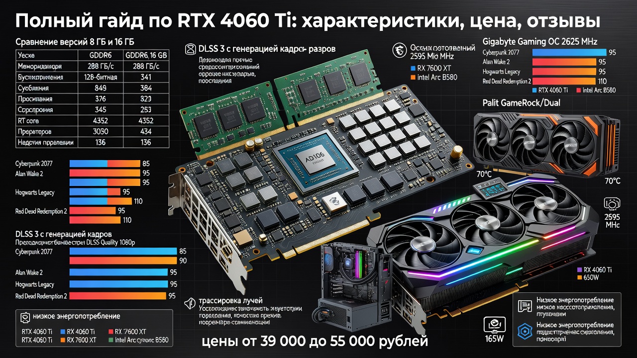 Полный гайд по RTX 4060 Ti: характеристики, цена, отзывы